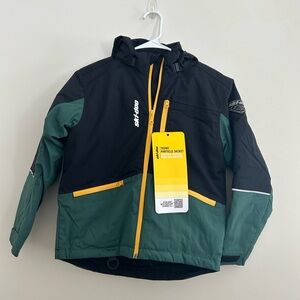Ski-Doo Kids' Black and Green particle jacket